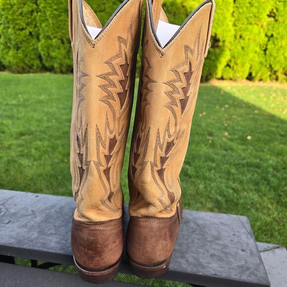 Dan Post Womens Boots Two-Tone Leather Suede Size 8M Western Pointed Toe *read* - Picture 5 of 15